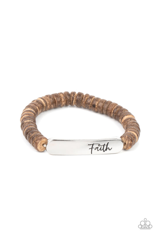 Paparazzi Accessories: Full Faith - Brown Bracelet