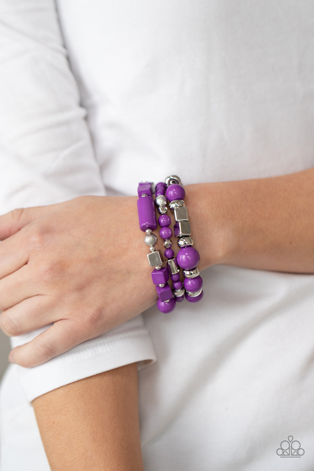 Paparazzi Accessories: Perfectly Prismatic - Purple Bracelet