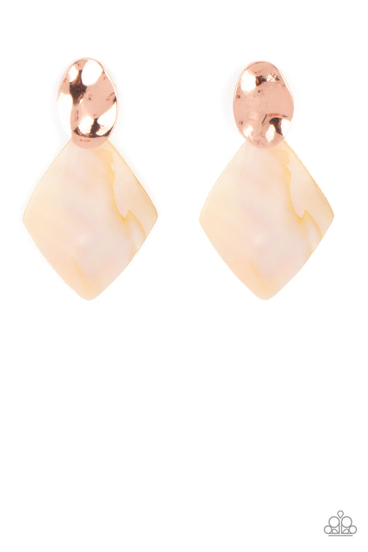 Paparazzi Accessories: Alluringly Lustrous - Copper Earring