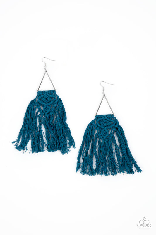 Paparazzi Accessories: Modern Day Macrame - Blue Earring