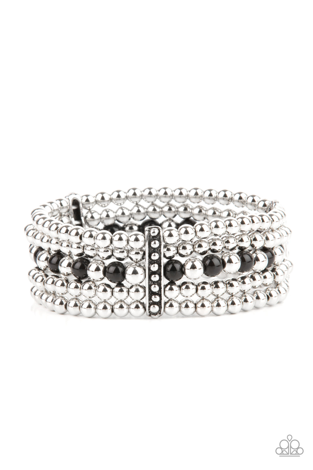 Paparazzi Accessories: Gloss Over The Details - Black Bracelet