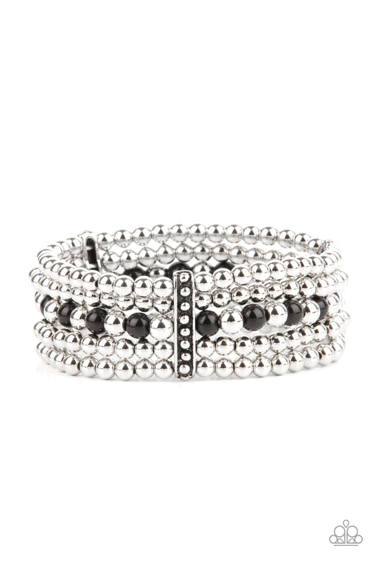 Paparazzi Accessories: Gloss Over The Details - Black Bracelet