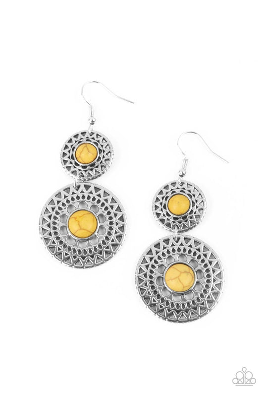 Paparazzi Accessories: Sunny Sahara - Yellow Earring
