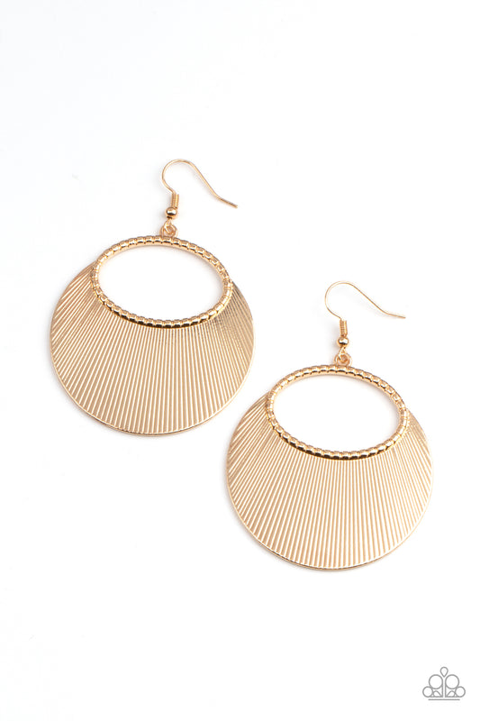 Paparazzi Accessories: Fan Girl Glam - Gold Earring