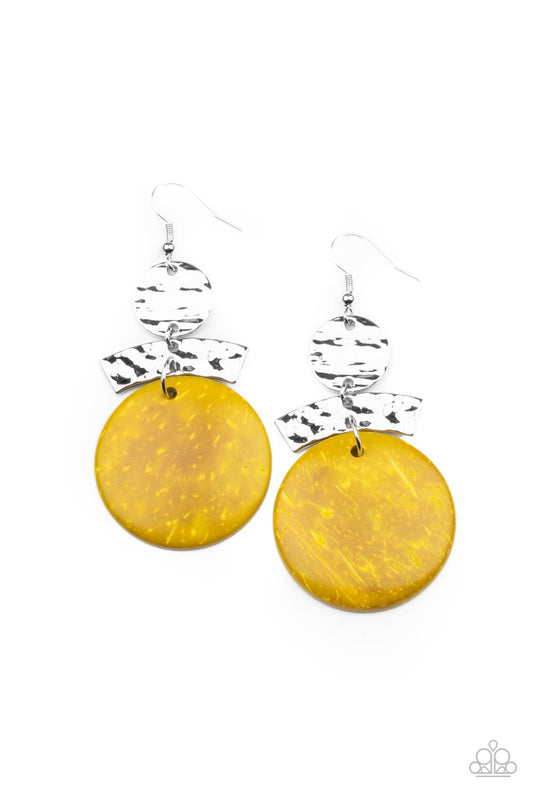 Paparazzi Accessories: Diva Of My Domain - Yellow Earring