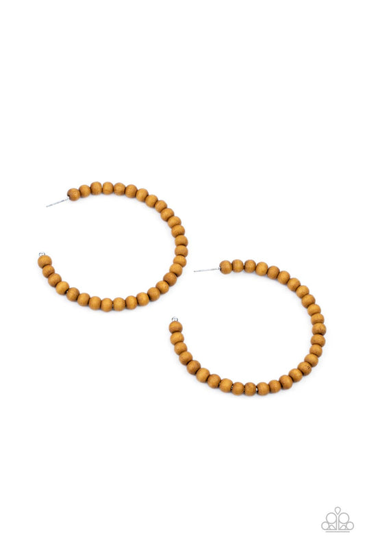 Paparazzi accessories: Should Have, Could Have, WOOD Have - Brown Earring
