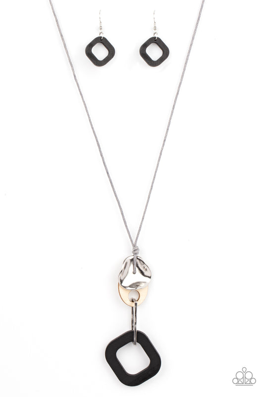 Paparazzi Accessories: Top Of The WOOD Chain - Black Necklace