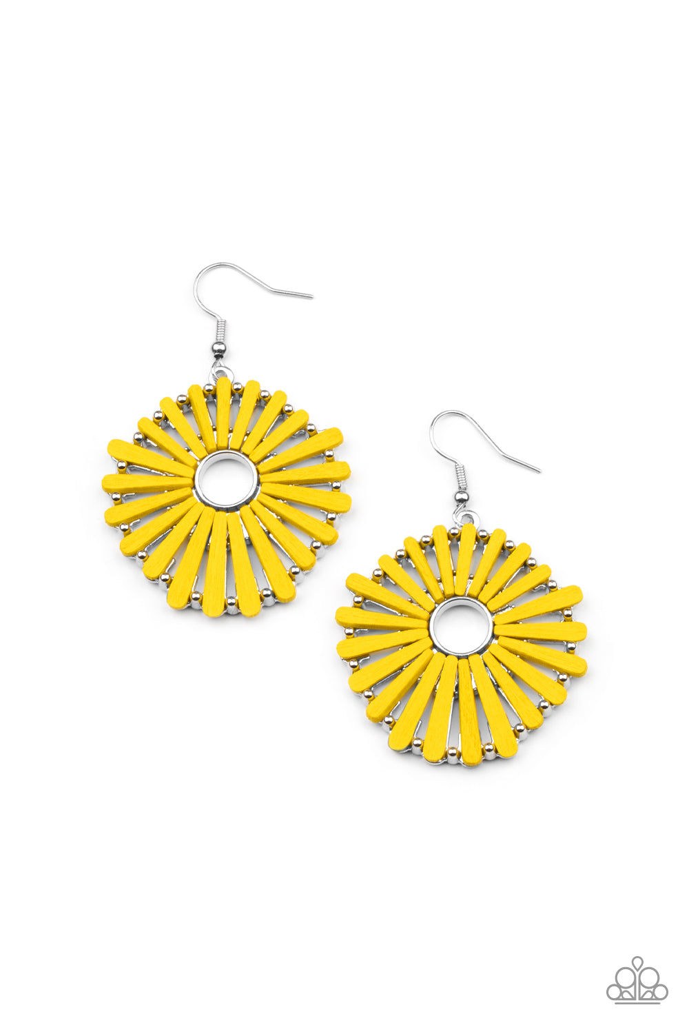 Paparazzi Accessories: SPOKE Too Soon - Yellow Earring