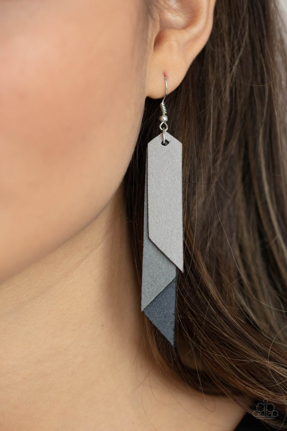 Paparazzi Accessories: Suede Shade - Silver Earring