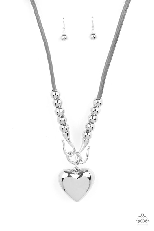 Paparazzi Accessories: Forbidden Love - Silver Necklace