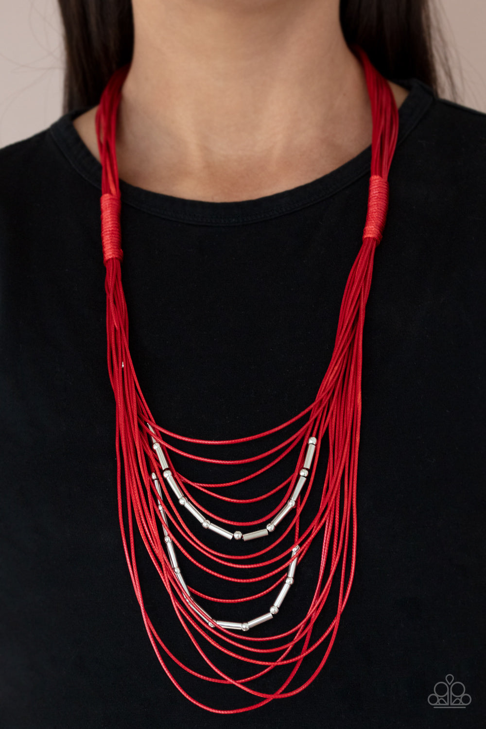 Paparazzi Accessories: Nice CORD-ination - Red Necklace