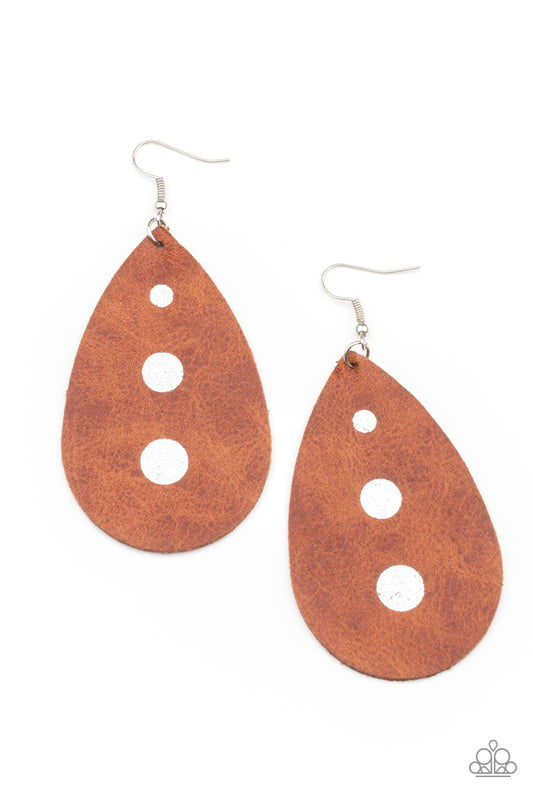 Paparazzi Accessories: Rustic Torrent - Brown Earring