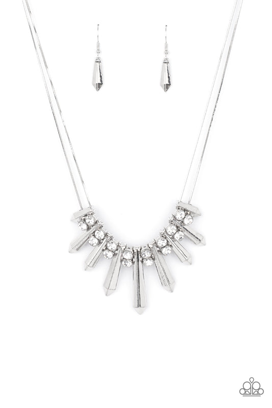 Paparazzi Accessories: Dangerous Dazzle - White Necklace