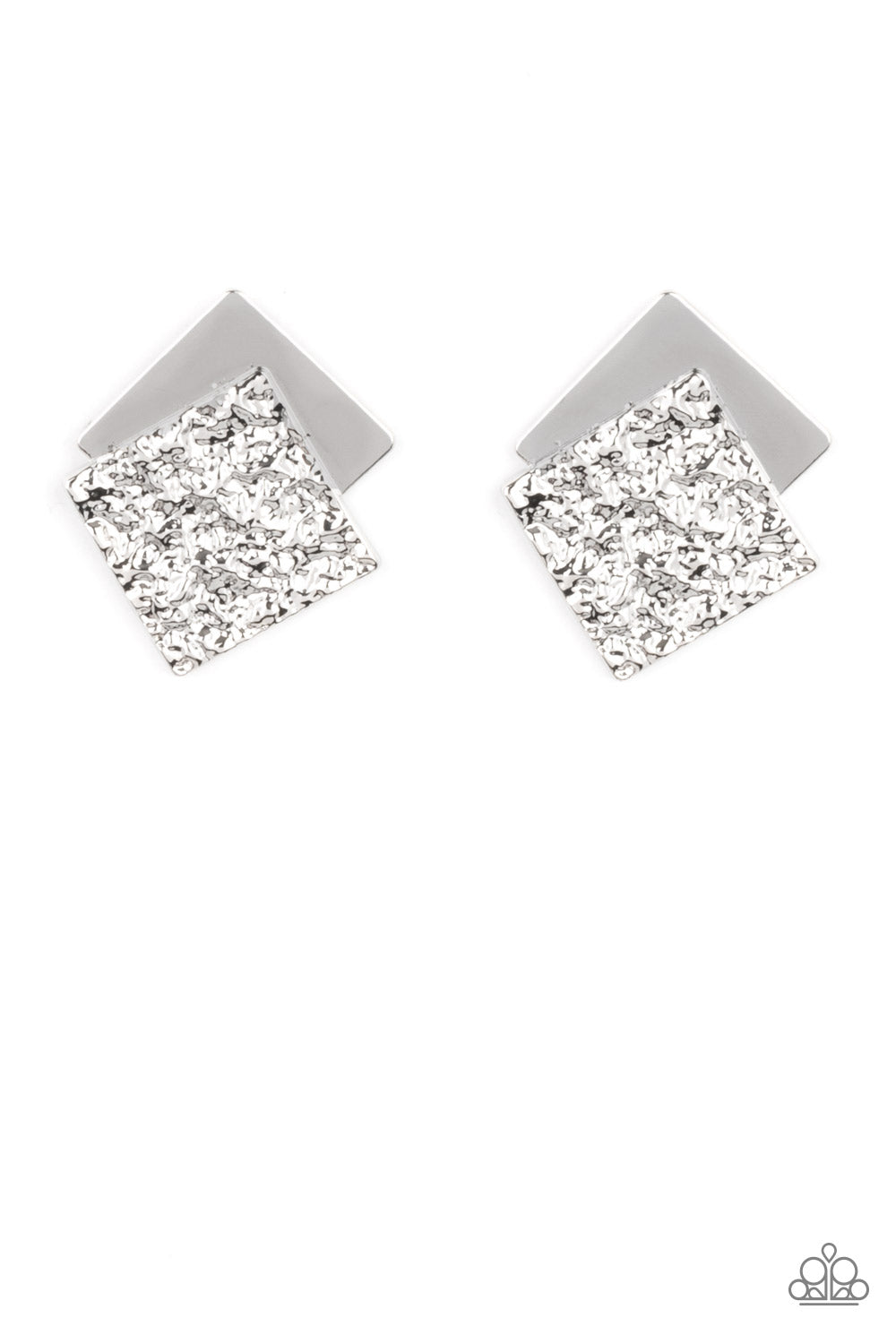 Paparazzi Accessories: Square With Style - Silver Earring