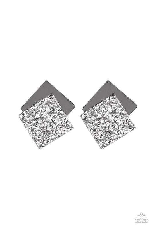 Paparazzi Accessories: Square With Style - Black Earring