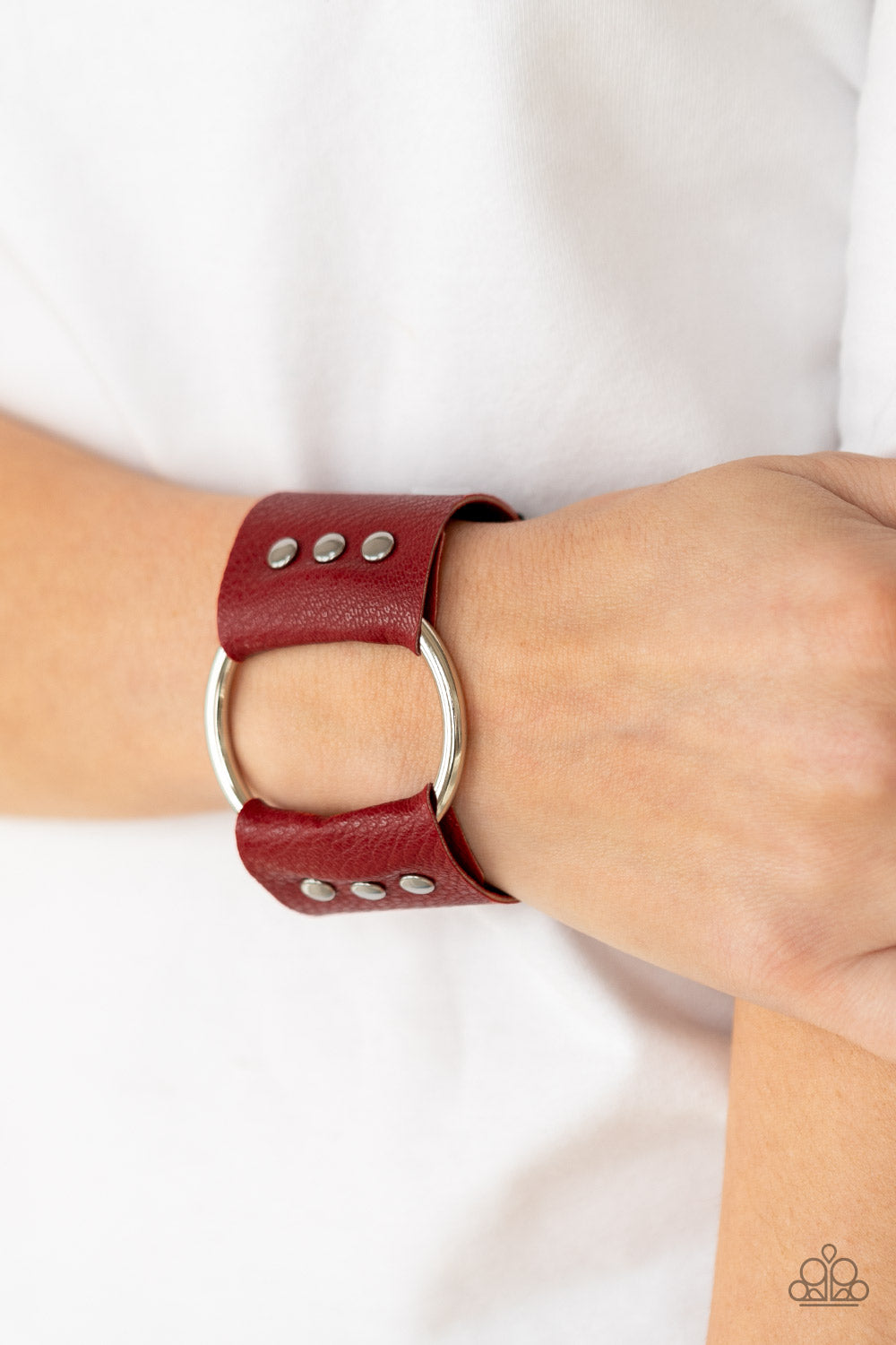 Paparazzi Accessories: Moto Mayhem - Red Bracelet