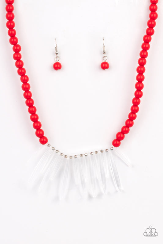 Paparazzi Accessories: Icy Intimidation - Red Necklace