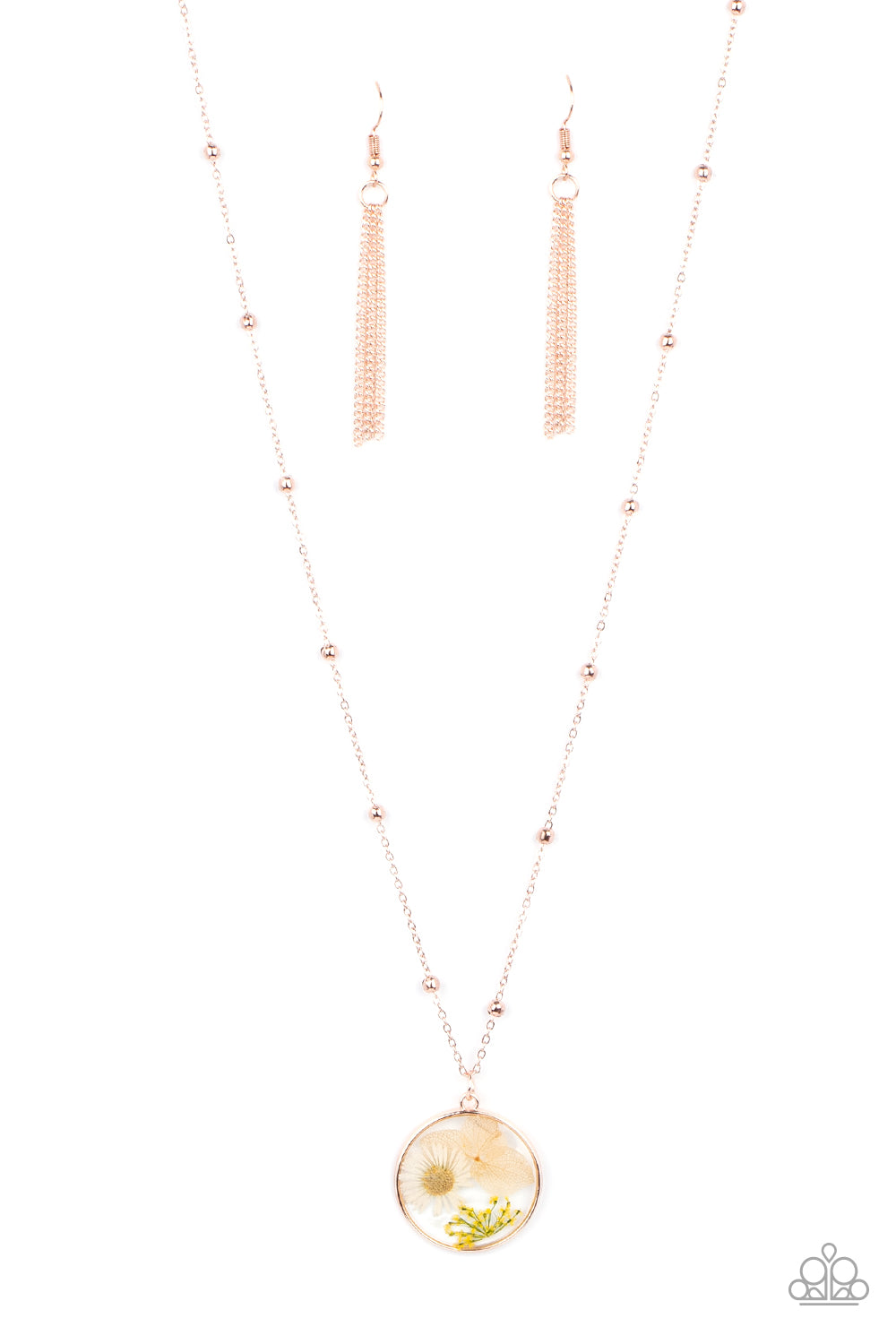 Paparazzi Accessories: Floral Embrace - Rose Gold Necklace