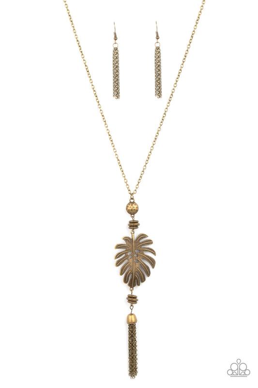 Paparazzi Accessories: Palm Promenade - Brass Necklace