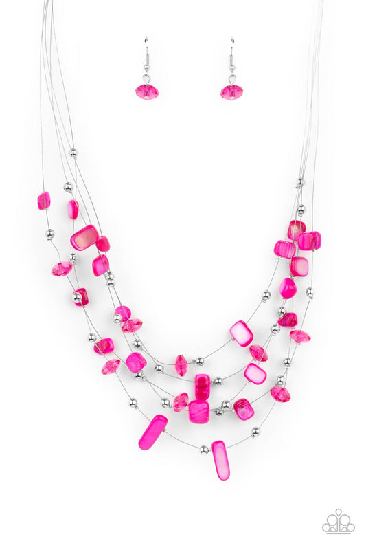 Paparazzi Accessories: Prismatic Pebbles - Pink Necklace
