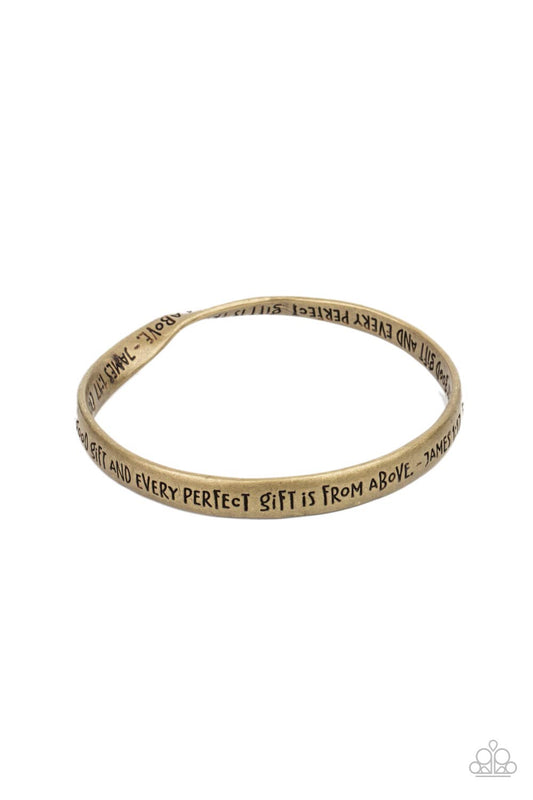 Paparazzi Accessories: Perfect Present - Brass Bracelet