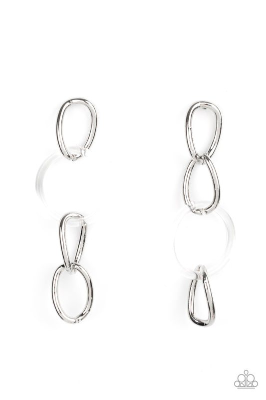 Paparazzi Accessories: Talk In Circles - White Earring