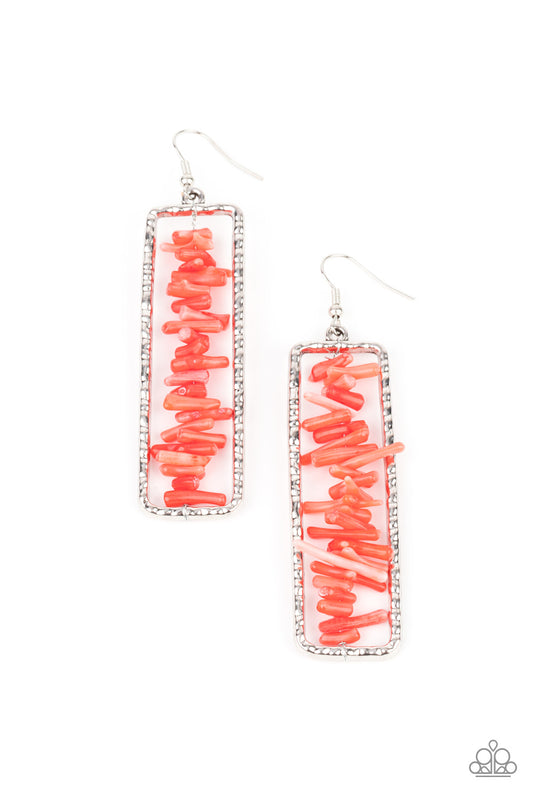 Paparazzi Accessories: Don’t QUARRY, Be Happy - Red Earring