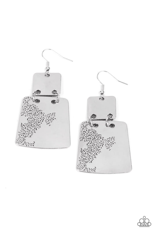 Paparazzi Accessories: Tagging Along - Silver Earring