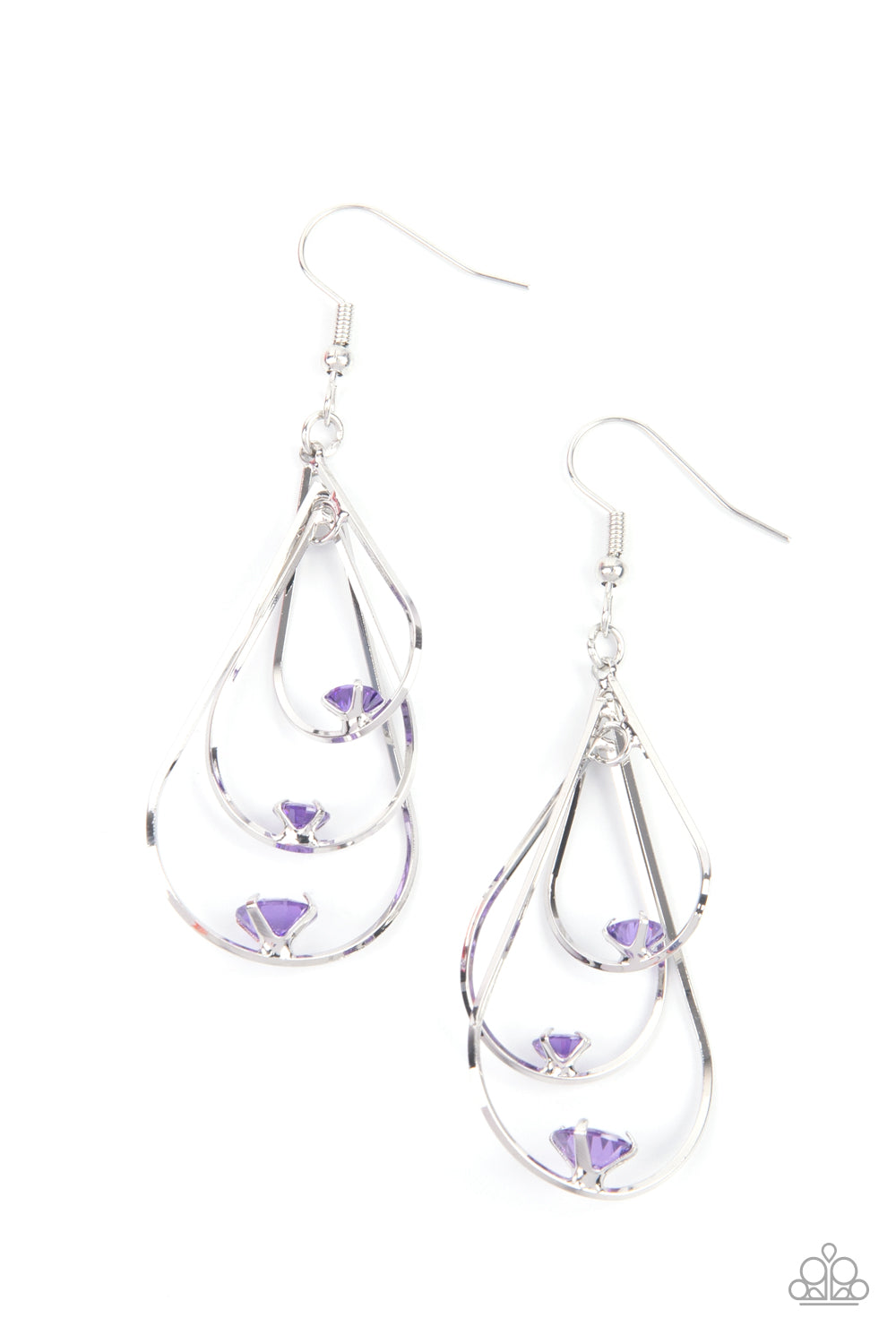 Paparazzi Accessories: Drop Down Dazzle - Purple Earring