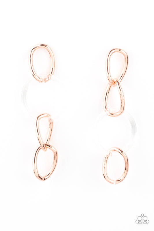 Paparazzi Accessorries: Talk In Circles - Copper Earring