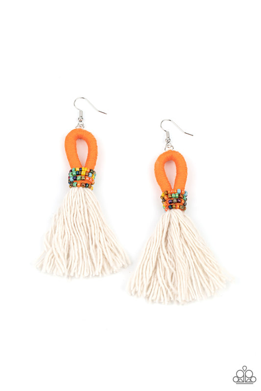 Paparazzi Accessories: The Dustup - Orange Earring