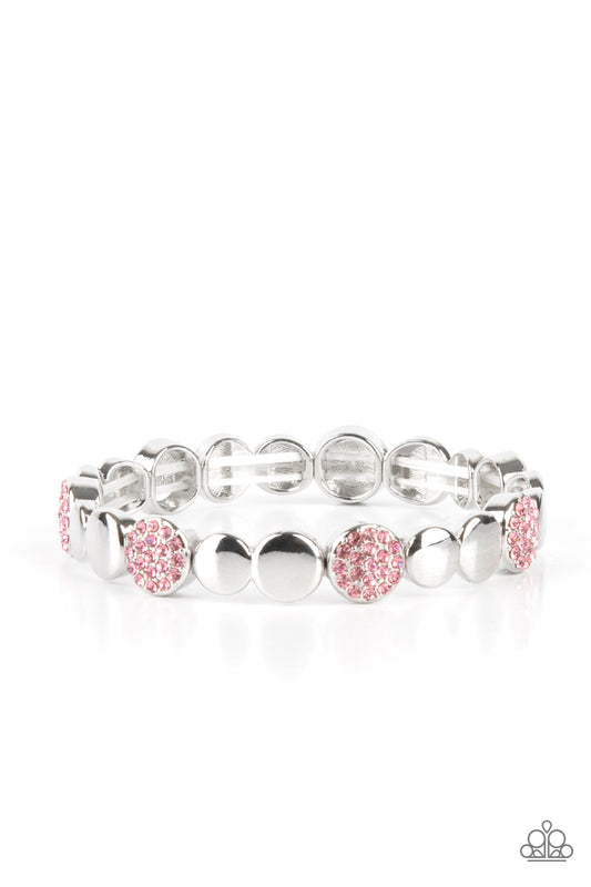 Paparazzi Accessories: Dimensional Dazzle - Pink Bracelet