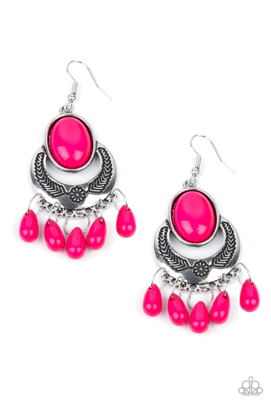 Paparazzi Accessories: Prairie Flirt - Pink Earring