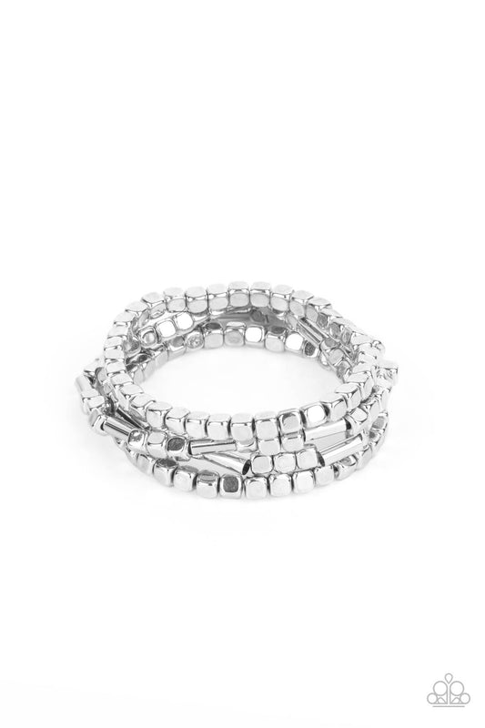 Paparazzi Accessories: Metro Materials - Silver Bracelet