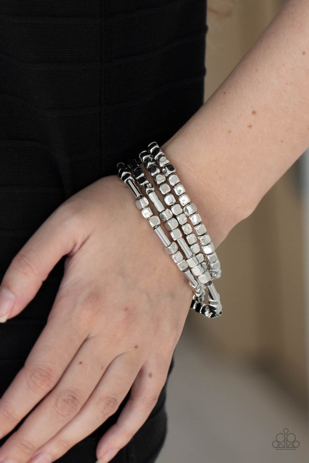 Paparazzi Accessories: Metro Materials - Silver Bracelet