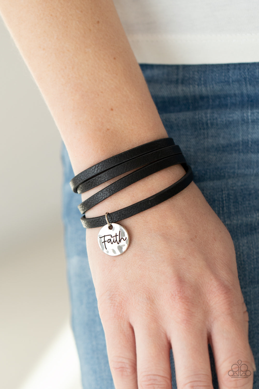 Paparazzi Accessories: Wonderfully Worded - Black Bracelet