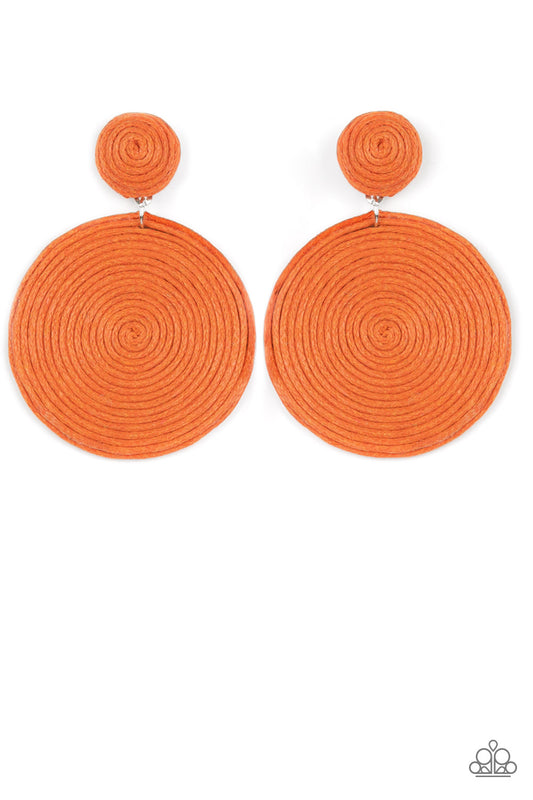 Paparazzi Accessories: Circulate The Room - Orange Earring