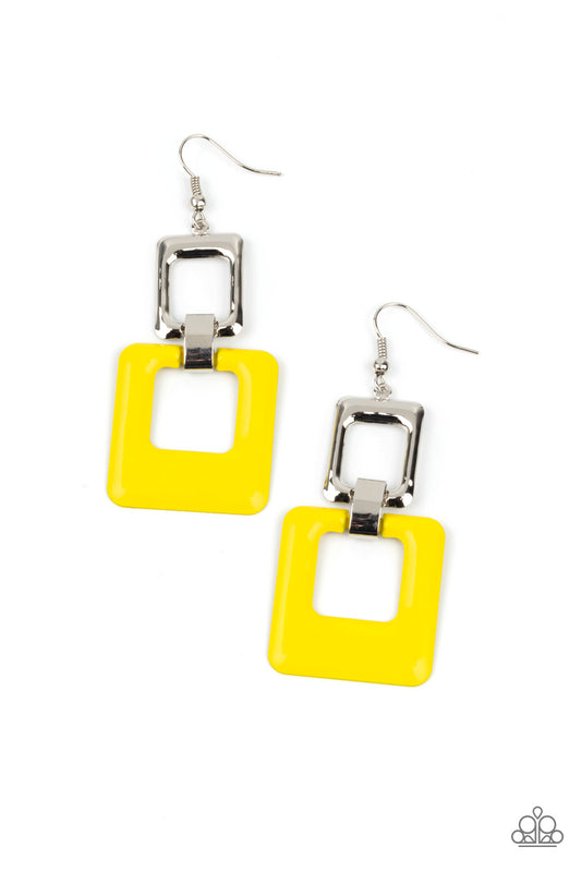 Paparazzi Accessories: Twice As Nice - Yellow Earring