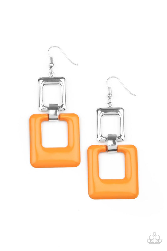 Paparazzi Accessories: Twice As Nice - Orange Earring