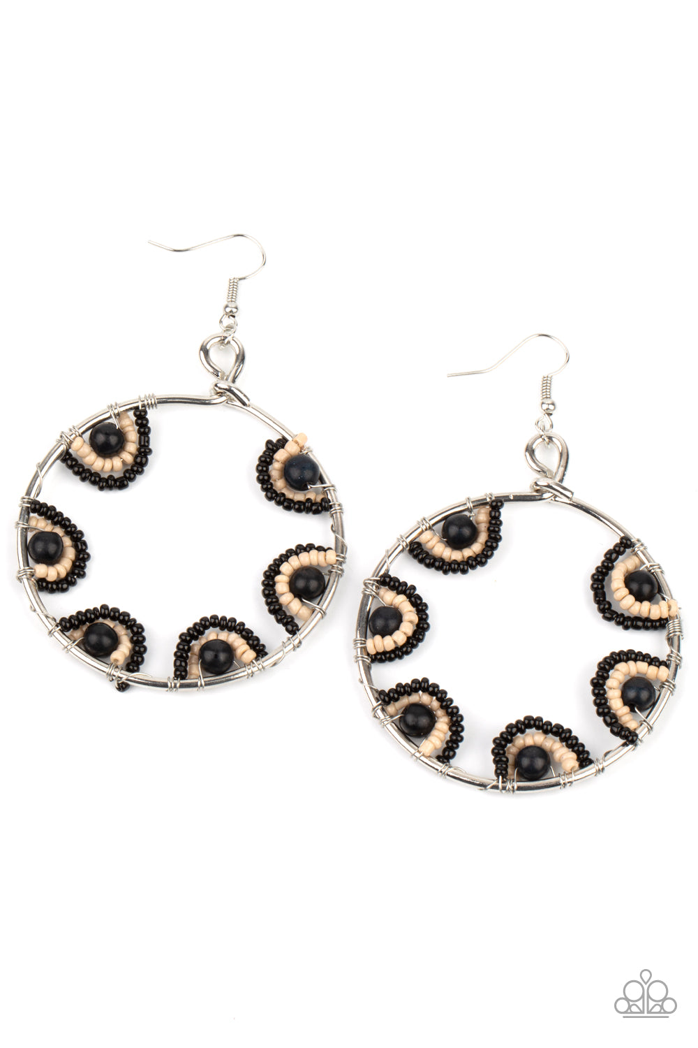 Paparazzi Accessories: Off The Rim - Black Earring