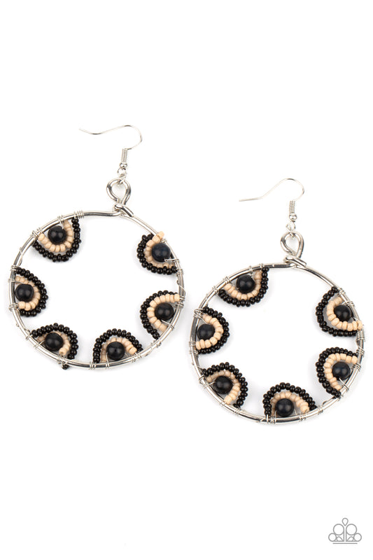 Paparazzi Accessories: Off The Rim - Black Earring