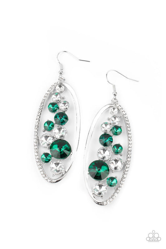 Paparazzi Accessories: Rock Candy Bubbly - Green Earring