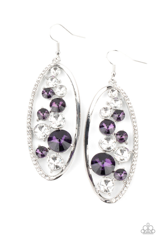 Paparazzi Accessories: Rock Candy Bubbly - Purple Earring