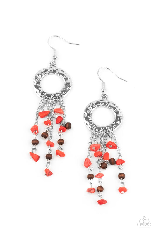 Paparazzi Accessories: Primal Prestige - Red Earring