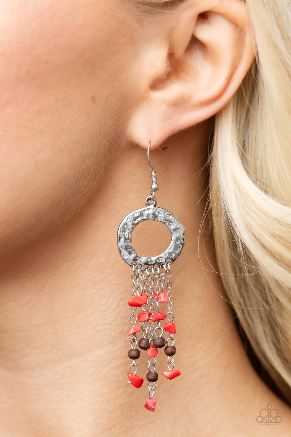 Paparazzi Accessories: Primal Prestige - Red Earring