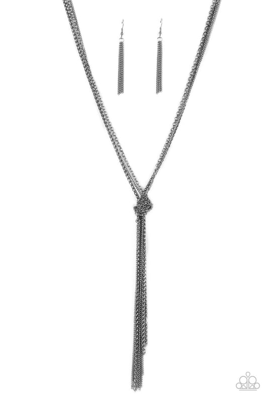Paparazzi Accessories: KNOT All There - Black Necklace