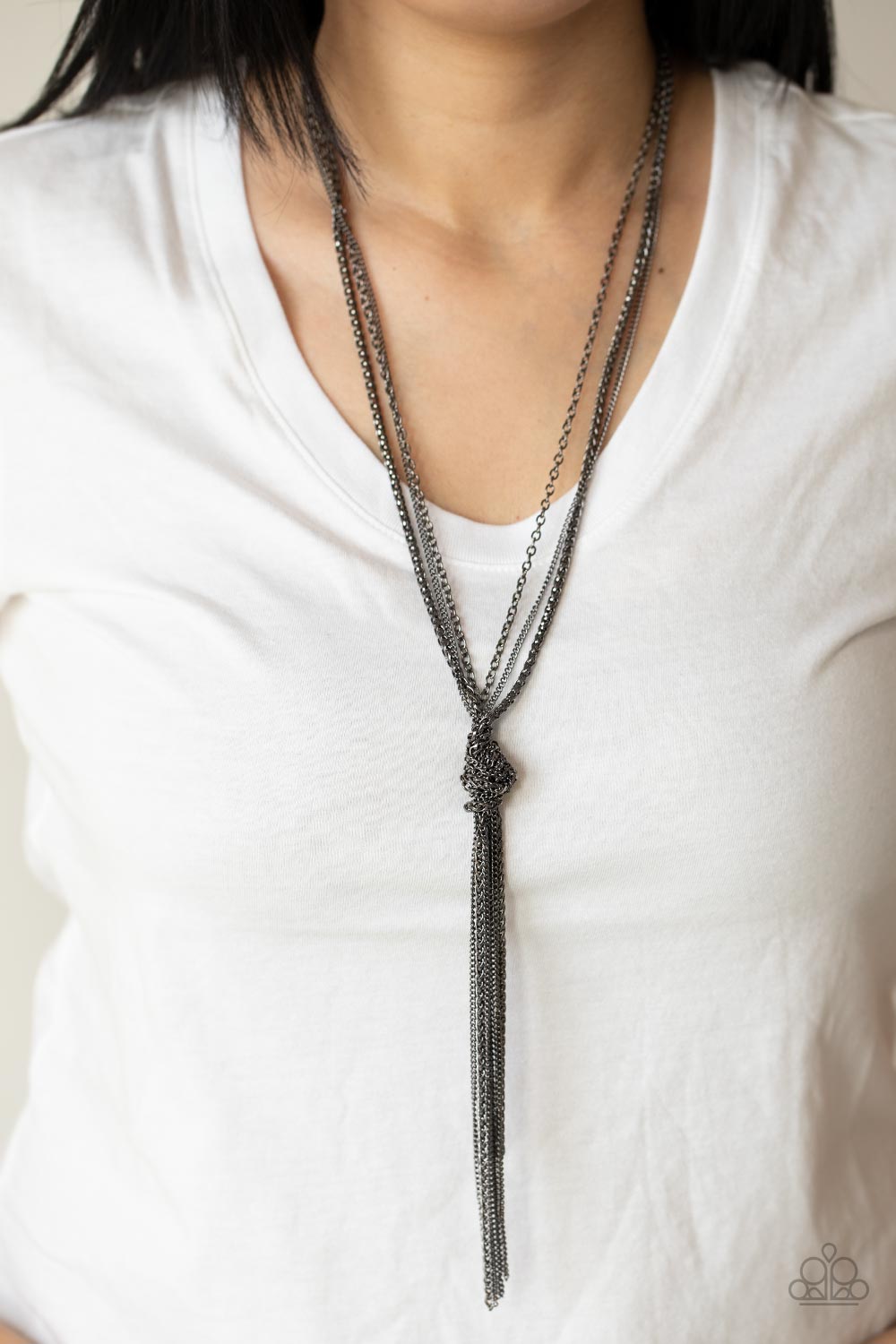 Paparazzi Accessories: KNOT All There - Black Necklace