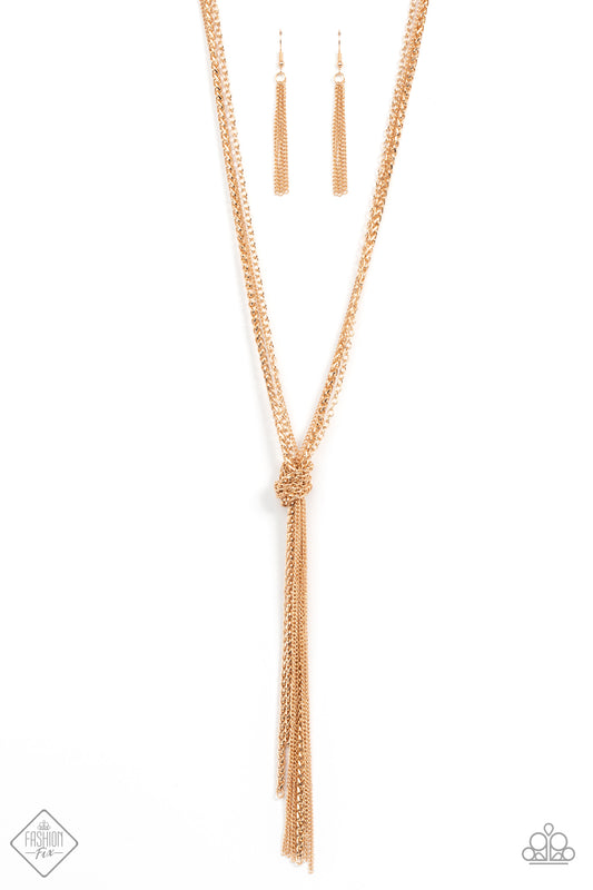 Paparazzi Accessories: KNOT All There - Gold Necklace