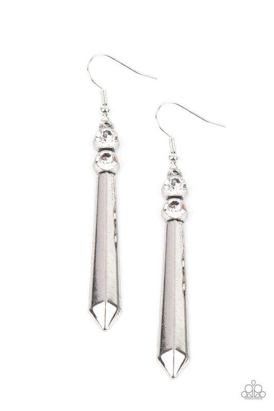 Paparazzi Accessories: Sparkle Stream - White Earring