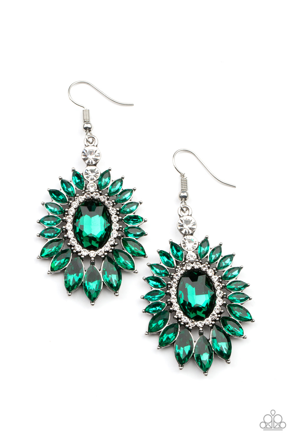 Paparazzi Accessories: Big Time Twinkle - Green Earring